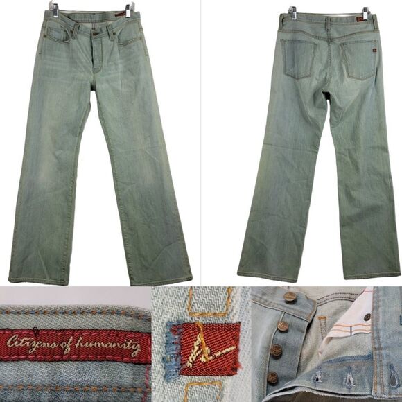 NEW 32 CoH Citizens of Humanity button Fly relax straight leg modern JEANS